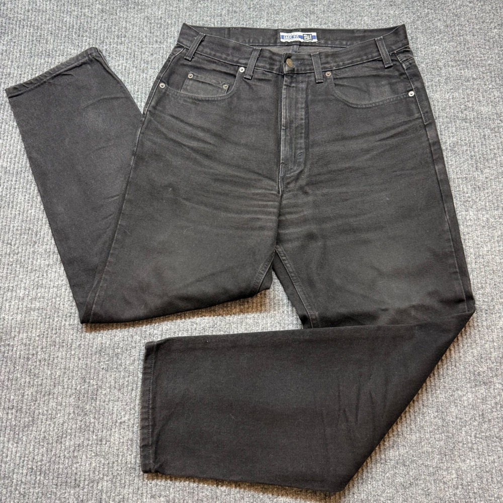 Vintage 90s GAP Easy Fit Jeans Mens 35x30 Black Denim Straight Leg‎ USA